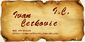 Ivan Ćetković vizit kartica